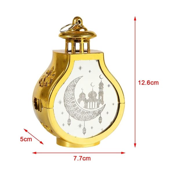 Eid Mubarak Lampe Ramadan LED Lys FARVE 4 FARVE 4