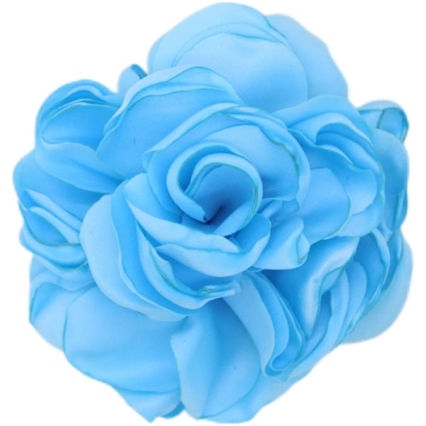 Stof Big Rose Flower Broche Floral Broche BLÅ blue