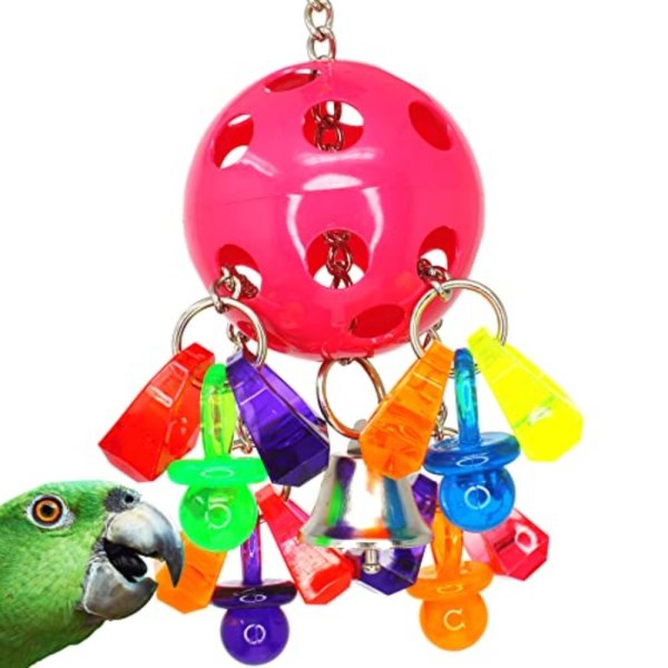 Papegøje Nibbling Legetøj Pet Supplies Æg Bell Ball Hængende