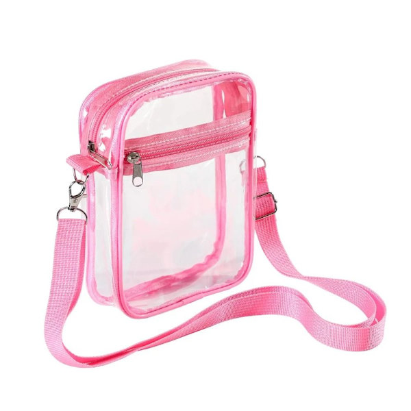 Axelväska Transparent Handväska RÖD red