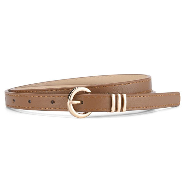 Nahkavyö Elliptinen Pin Solki vyötärönauha DARK KHAKI dark khaki