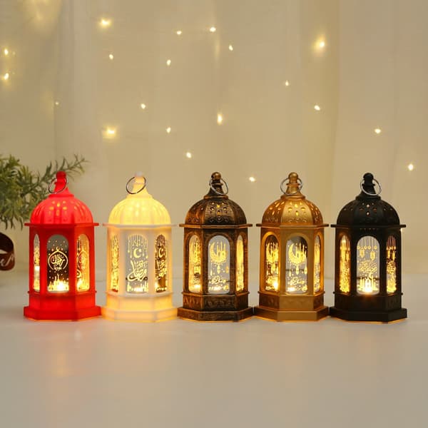 LED Lanternelys Lykt Ornament HVIT White