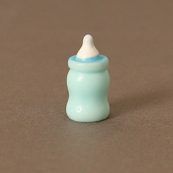 4 st 1/6 Mjölkflaskor Dockhusminiatyr BLÅ Blue
