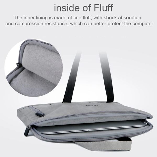 Laptoptaske Kvinder Notebook Taske GRÅ 13 13,3 TOMMER 13 13,3 TOMMER grey 13 13.3 inch-13 13.3 inch