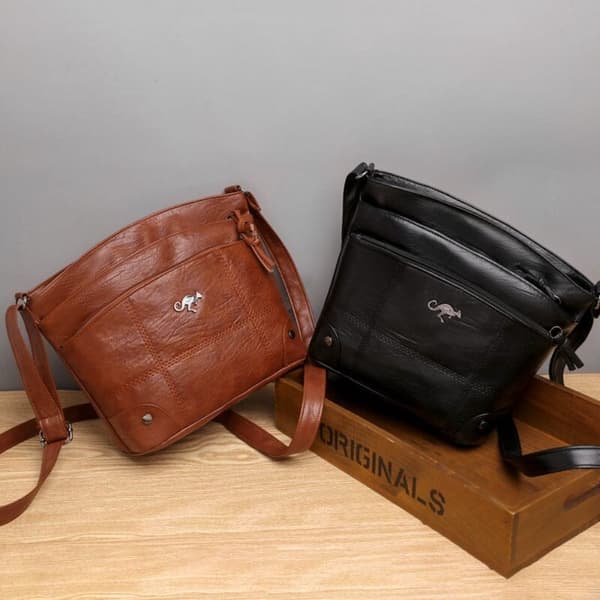 Messenger tasker skuldertaske BRUN brown