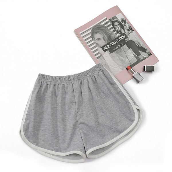 Sommer Simple Shorts Yoga Strandbukser GRÅ L grey L