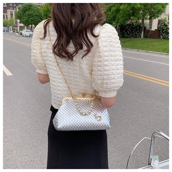 Skuldertasker Aften Clutch SØLV silver