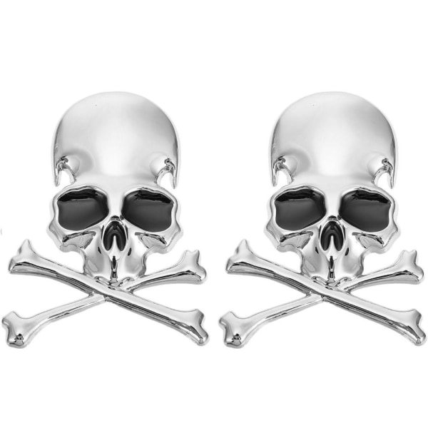 2kpl Skull Crossbone Emblem Tarrat Skull Skeleton Auton tunnus