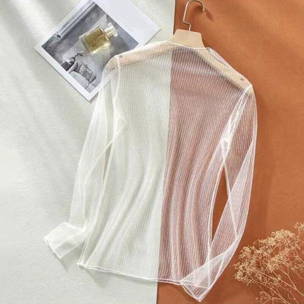 T-shirt toppe se gennem bluse HVID White