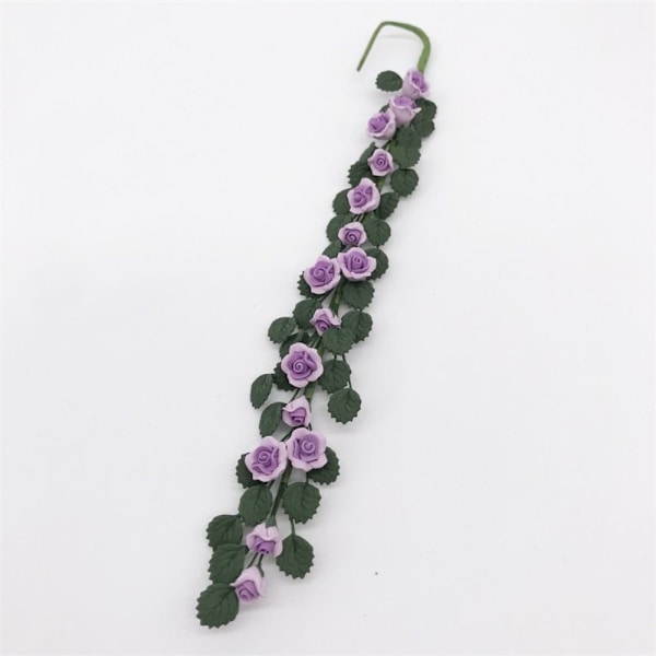 Dockhus Miniatyr Plast Simulering Rose Grillspett LILA Purple
