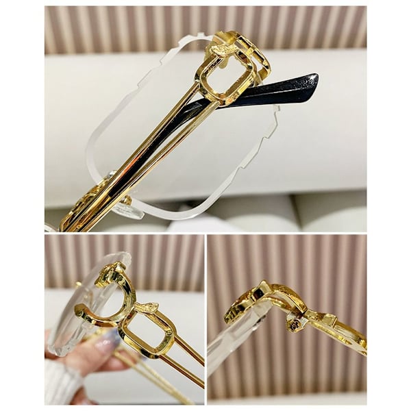 Cut Edge Solglasögon Cheetah Design Solglasögon TRANSPARENT Transparent