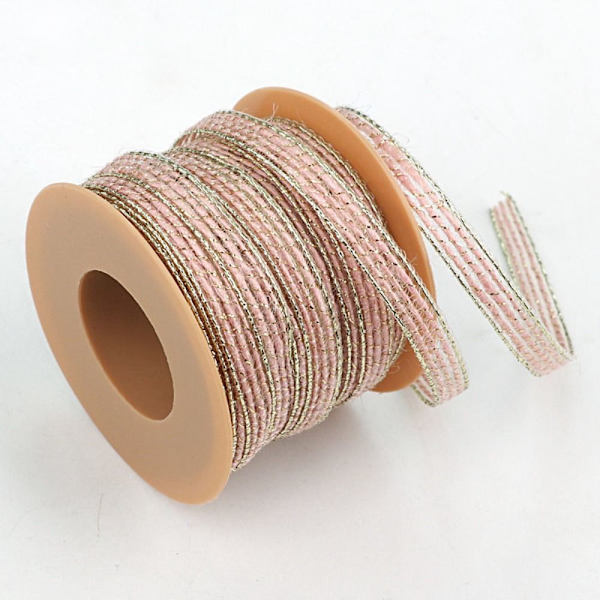 10M/Roll Natural Jute Reb Gavepakning Webbing MULTICOLOR Multicolor