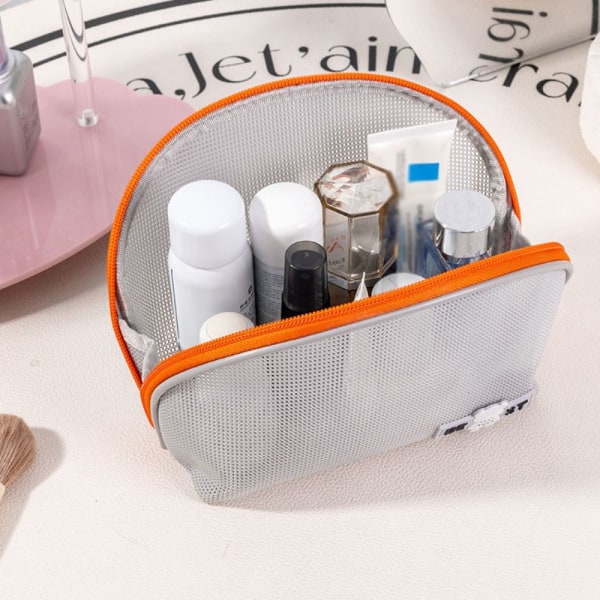 Mesh Bag Makeup Bag ORANGE orange