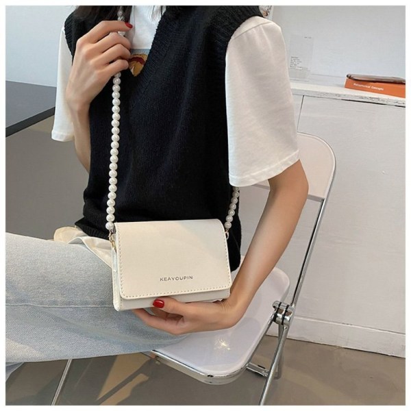 PU Crossbody Tasker Lille Firkantet Taske HVID white