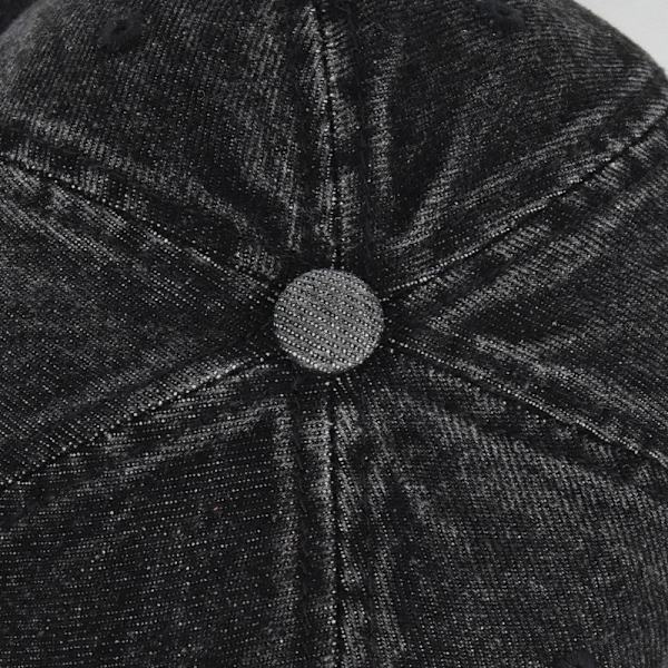 NYC Broderi Baseball Caps Distressed Faded Hats SORT black