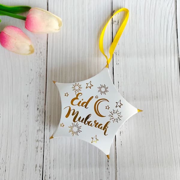 10 st Eid Mubarak Godis- och Chokladaskar Presentförpackning Grön