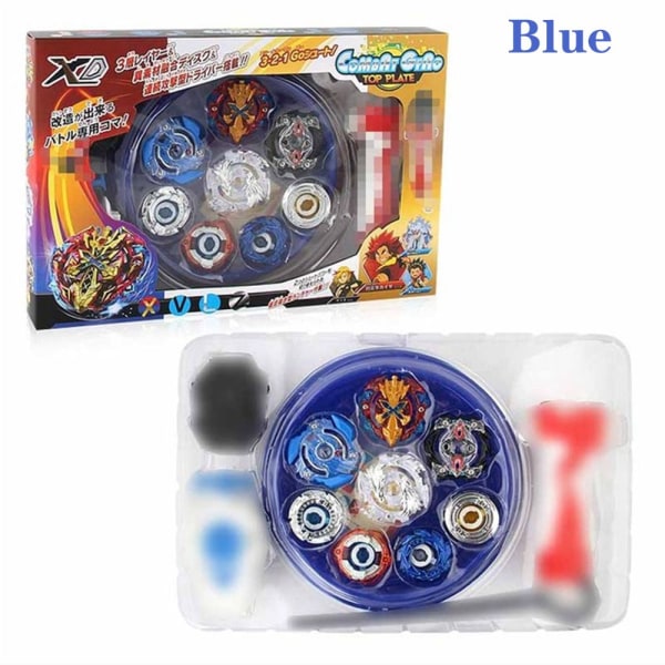 4 stk Beyblade Kamp Gyro BLÅ i eske blue