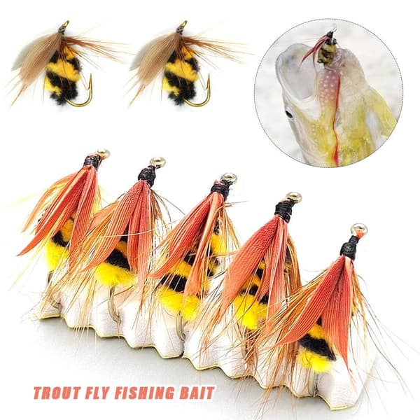 Bi Flugfiskedrag Woolly Worm-drag 8 8 8
