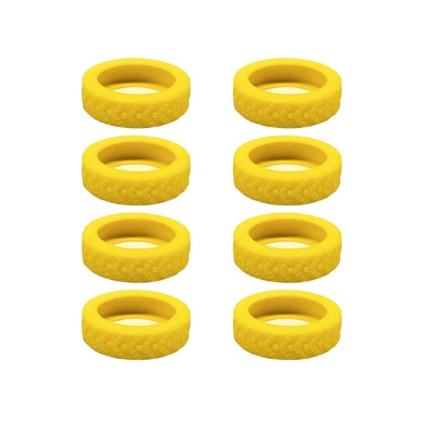 8st Bagagehjulsskydd Resväska Hjulskydd GUL Yellow