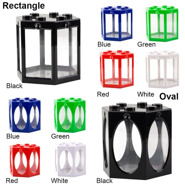Betta Fisk Tank Byggeklods Akvarium HVID RECTANGLE white rectangle-rectangle