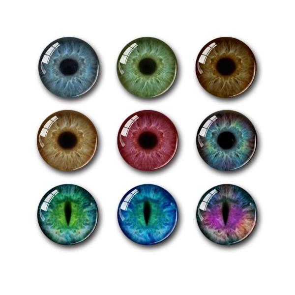 20 stk/10 par Eyes Crafts Eyes Puppet Crystal Eyes 16MM-FARGE 16mm-color random