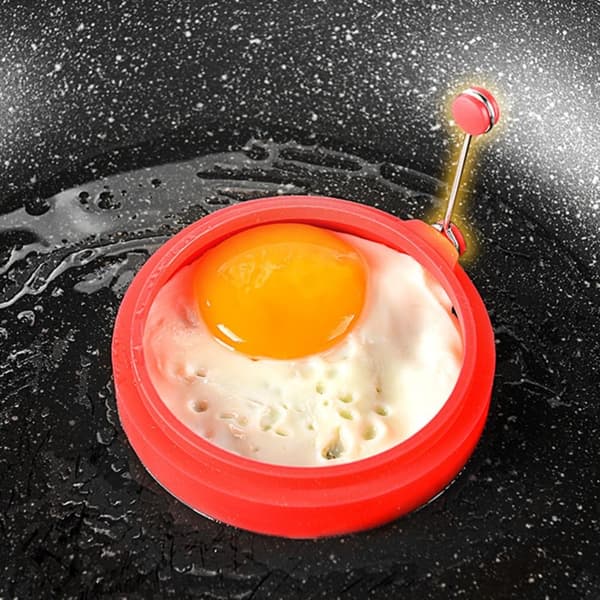 Omelett Stekt Egg Former Egg Pannekake Ring ORANSJE Orange