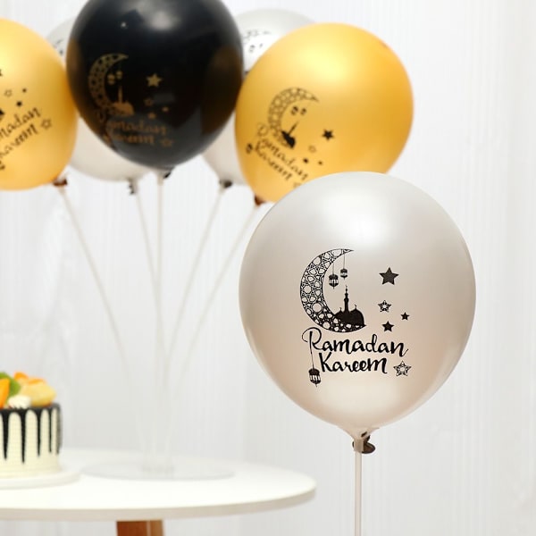 10 stk Eid Mubarak Ramadan Balloner Latex Balloner GULD