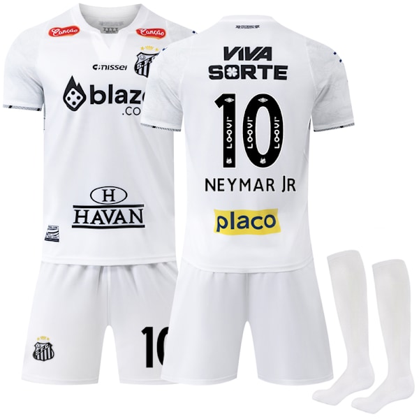 2024-2025 Santos FC Barn Tröja med Strumpor Nr 10 Neymar Adult L