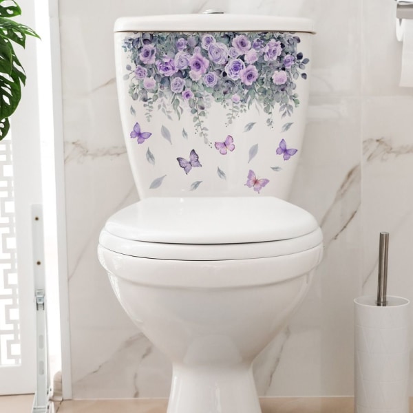 Blommiga toalettdekaler Underbara blomdekaler 7 7 7