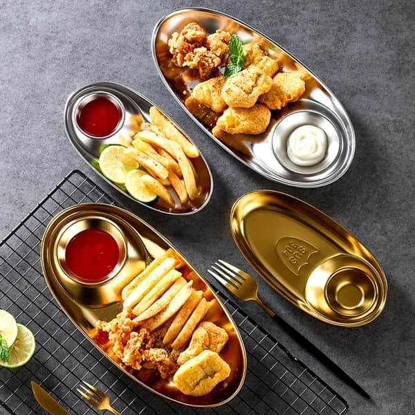 Middagbricka Snackfat GULD M Gold M