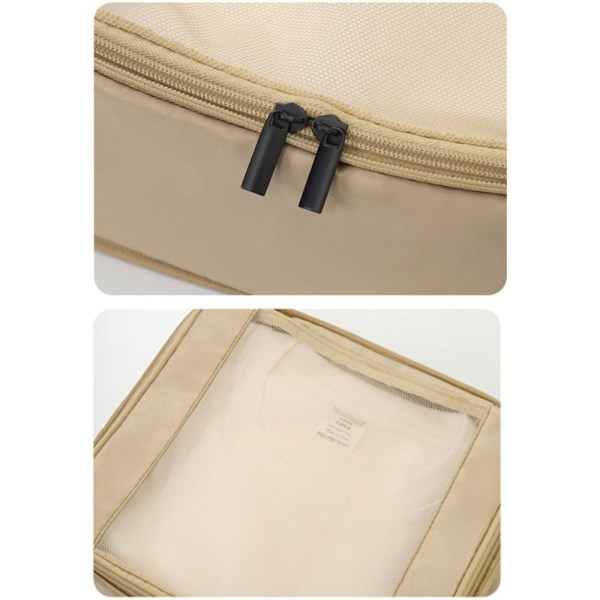 4/6STK Reiseoppbevaringspose Bagasjeoppbevaring KHAKI 6STK/SETT Khaki 6PCS/Set-6PCS/Set