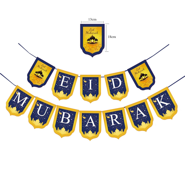 Eid Mubarak Banner Ramadan Dekoration GRÖN