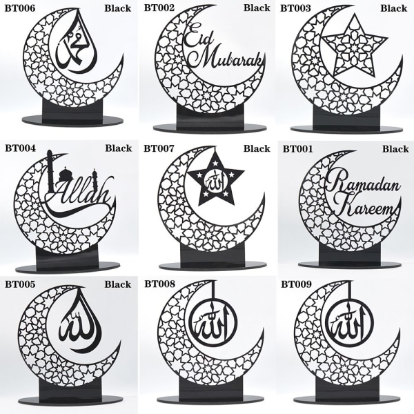 Eid Mubarak Dekoration Ramadan Ornament GULD BT002 BT002