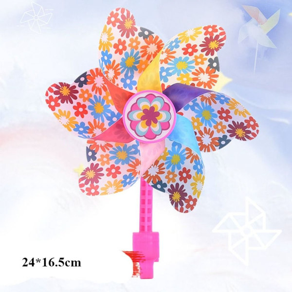 Barn Cykel Väderkvarn Tecknad Färgglad Pinwheel 8 8 8