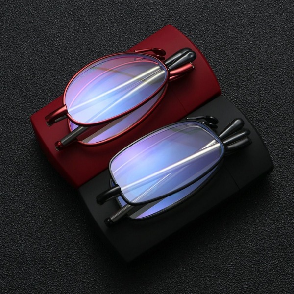 Sammenfoldelige læsebriller Presbyopia Briller SORT STYRKE Black Strength 1.0x-Strength 1.0x