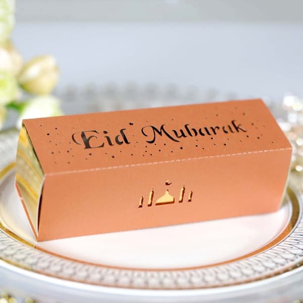 10 stk. Eid Mubarak Slikæsker Ramadan Slikpose GULD