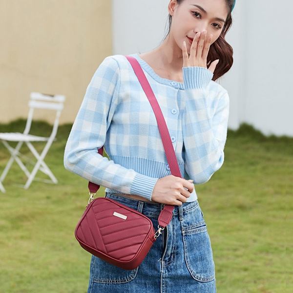Kvinnor Axelväska Kvinnlig Crossbody Handväska WINE RED wine red