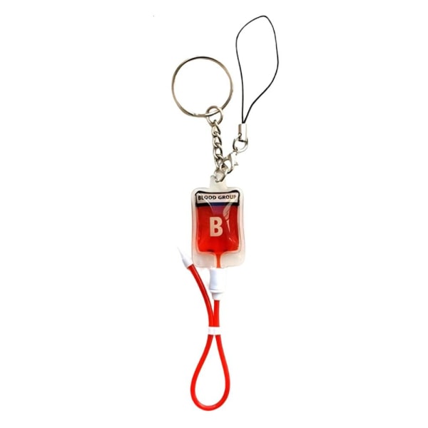 Blodpose nøkkelring Blodtype nøkkelring B B B