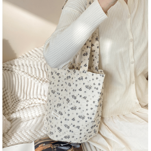 Bucket Axelväskor Tote Handväskor Eco Shoppingväska WHITE