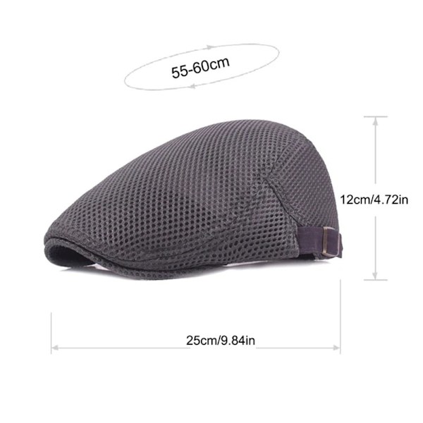Baret Hat Cabbie Flat Cap GRÅ grey