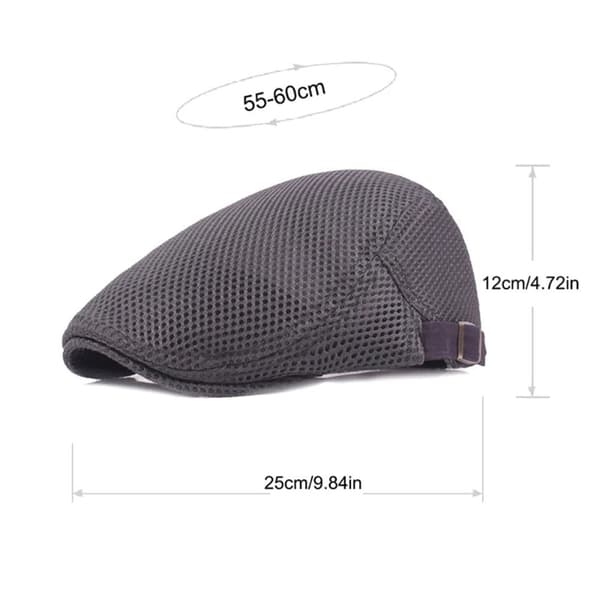 Beret Lue Cabbie Flat Cap GRÅ grey