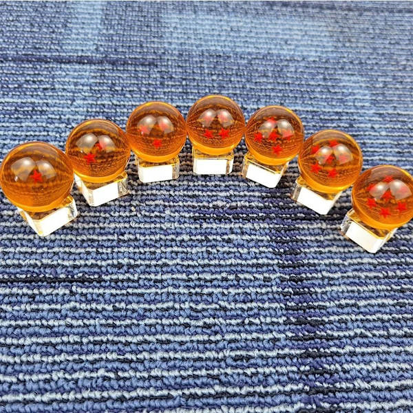 Dragon-Ball Figur Resin Seven Dragon-Ball krystallkulesett orange 3.5cm