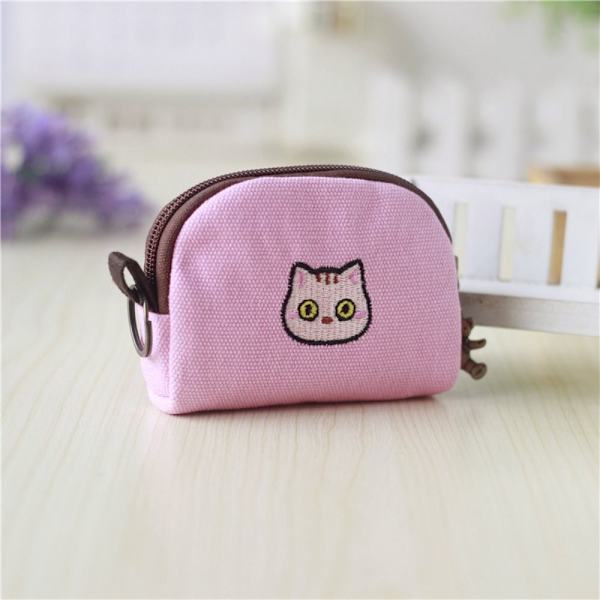 Kolikkokukkaro Avaimenperä Lompakko PINK CAT CAT pink cat-cat