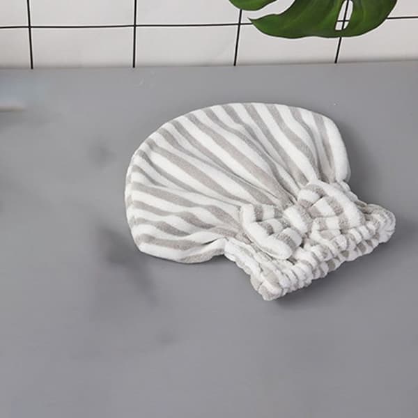 Snabbtorkande hårmössa med rosett, GRÅ grey