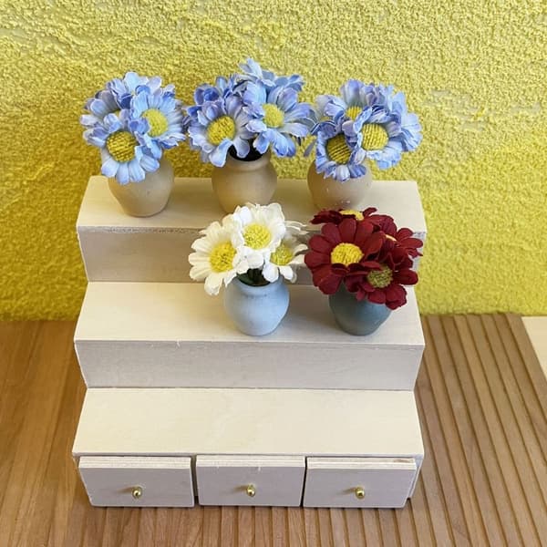 Bomuldsdukke Daisy Dukkehus Blomst BLÅ Blue