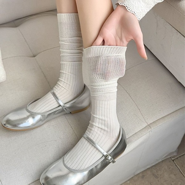 Luuttomat Hollow Socks Ohuet sukat HARMAA grey