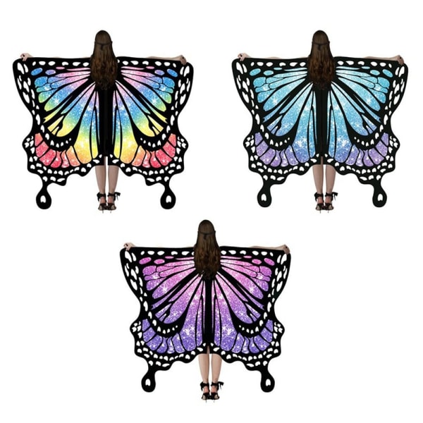 Butterfly Cape Butterfly Wings huivi SININEN Blue