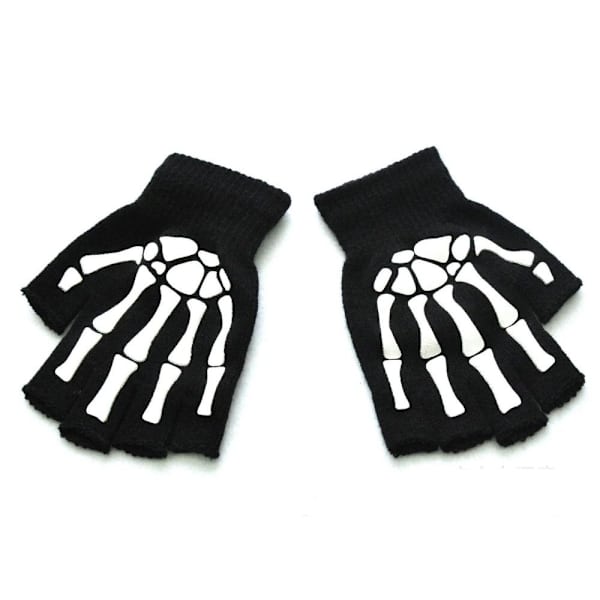 Skeleton Half Finger Gloves Anti-slip handskar A A A
