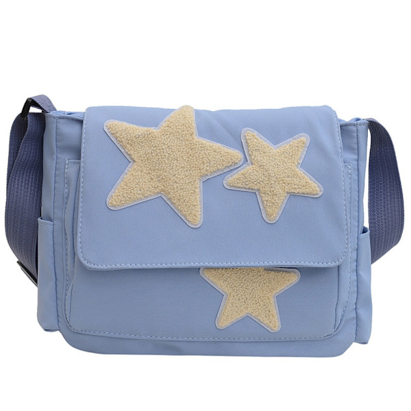 Star Pattern Messenger Bag Casual Skuldertaske SORT Black