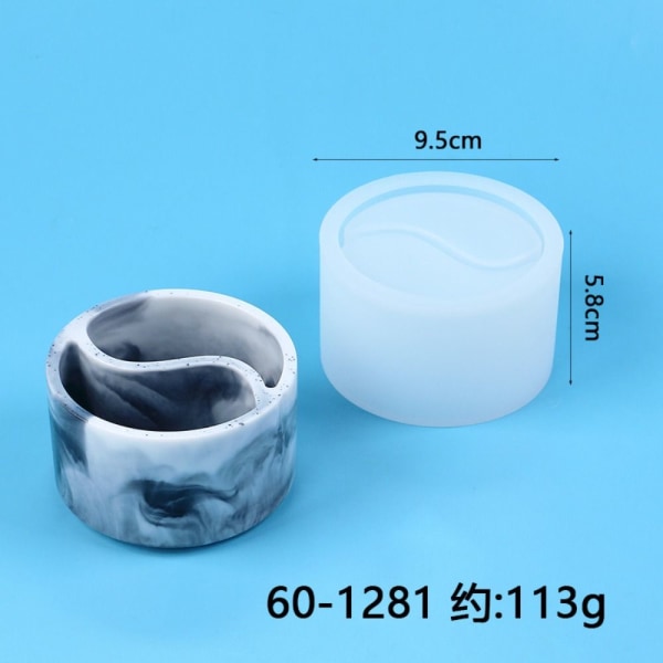 Yin Yang Betong Form Ljushållare Form